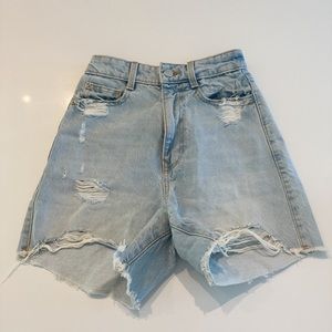 High waisted Jean shorts